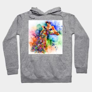 Abstract painting of a giraffe Hoodie